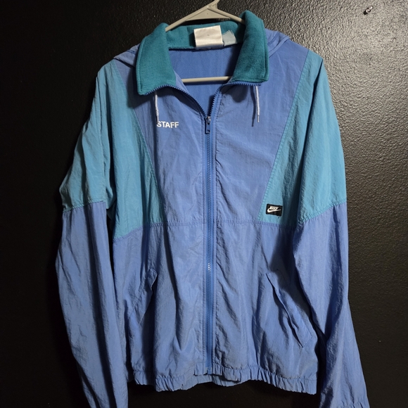 Nike Blue Colorblock Windbreaker Jacket - Picture 1 of 8